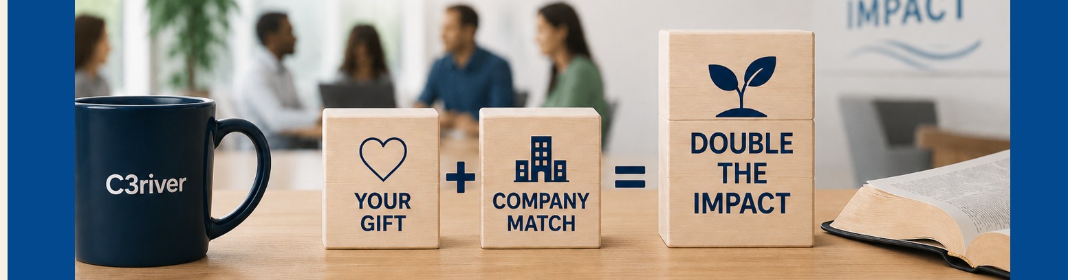 A single gold coin splitting into two, symbolizing a corporate matching gift doubling your donation